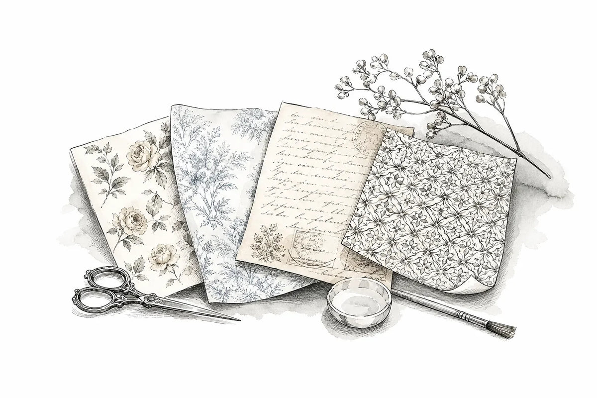 5 Tipi di carta decorativa perfetti per il decoupage