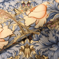 Carta decorata floreale azzurra in stile Art Nouveau William Morris