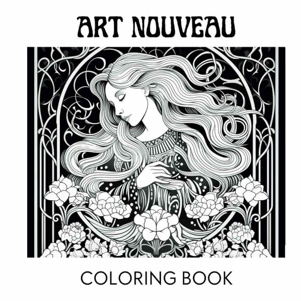 Libro da Colorare Art Nouveau