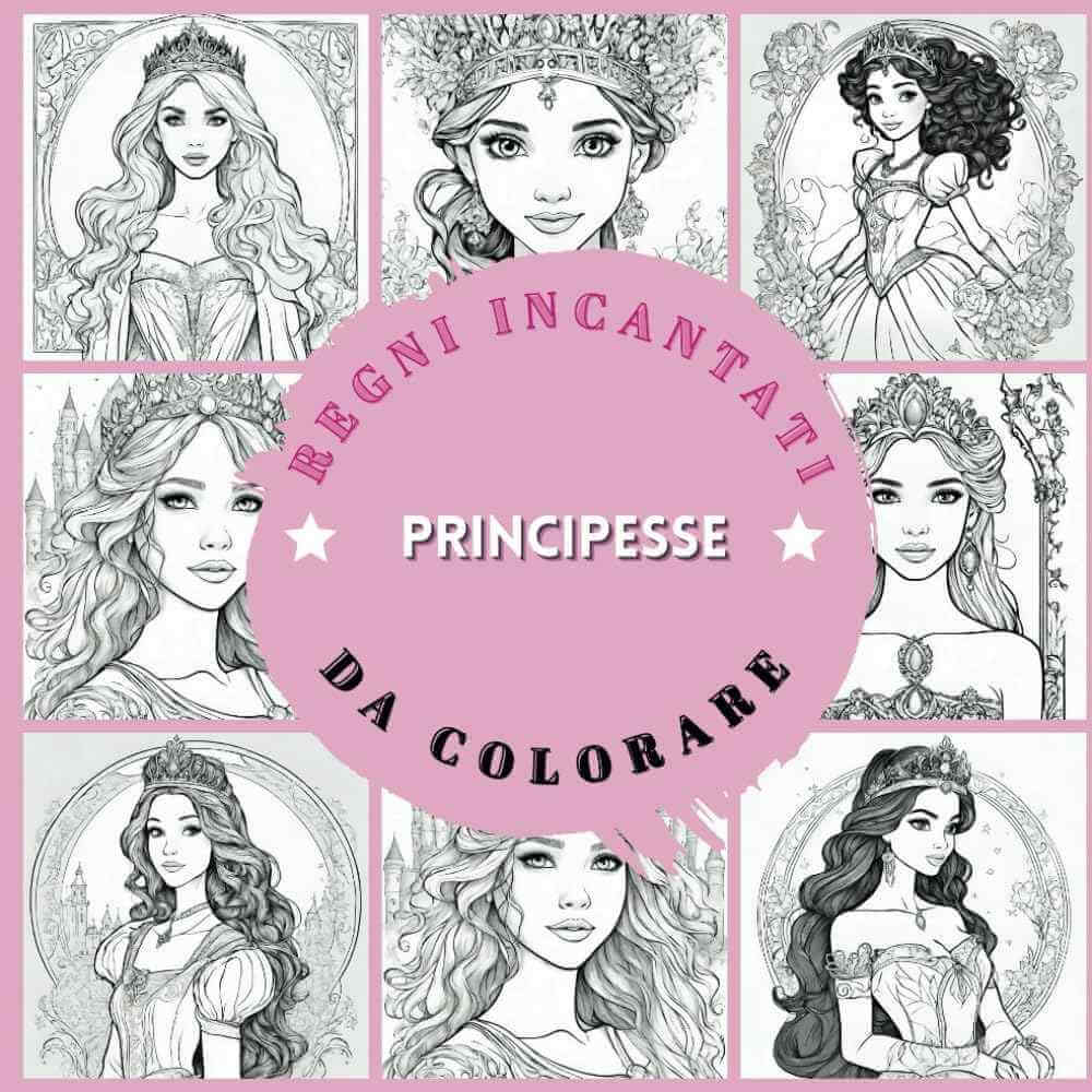 Libro da colorare Principesse