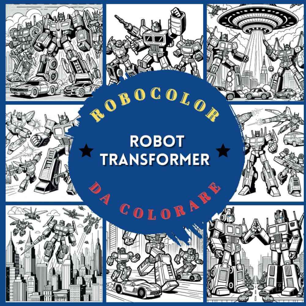 Libro da Colorare Robot Transformers