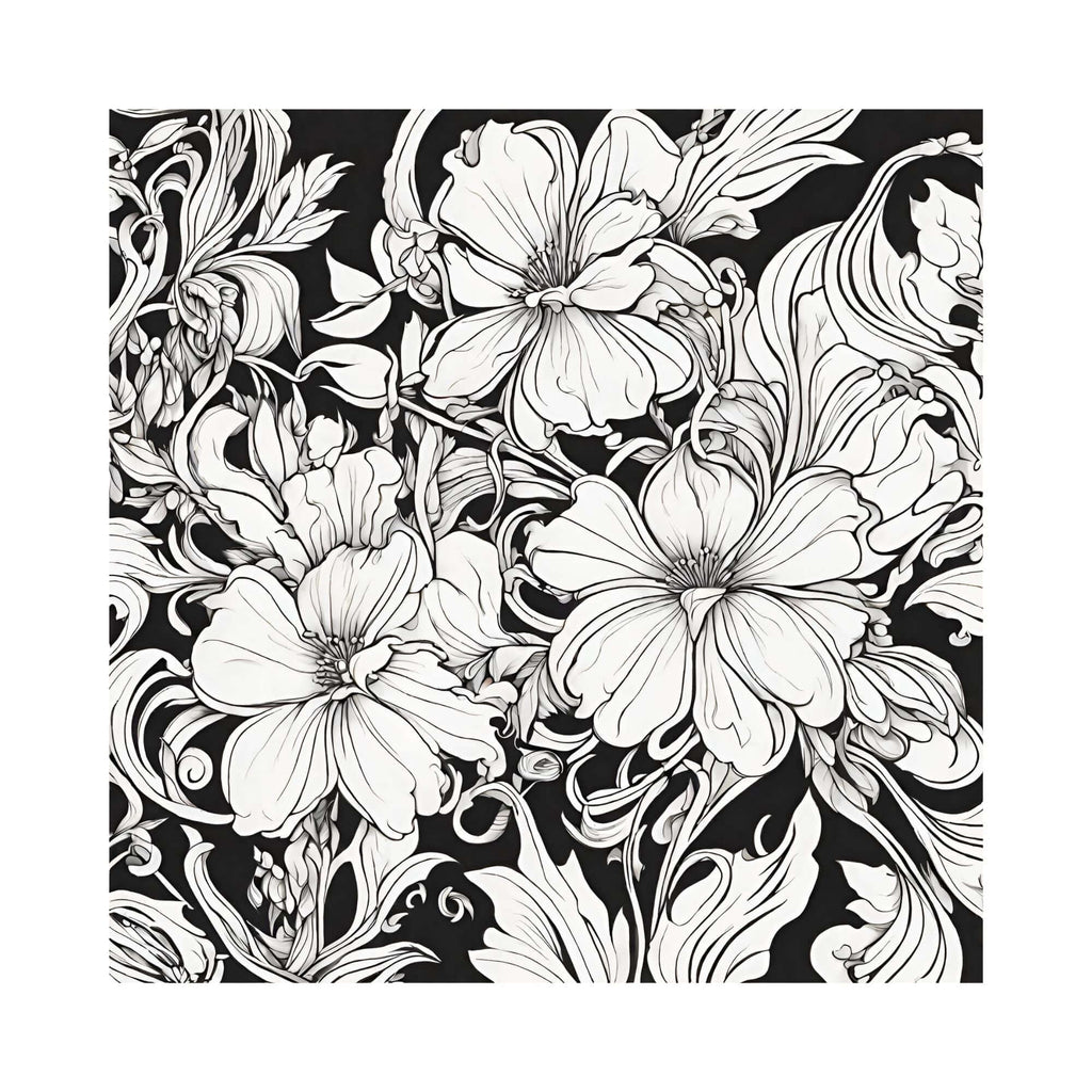 Motivo floreale Art Nouveau da colorare