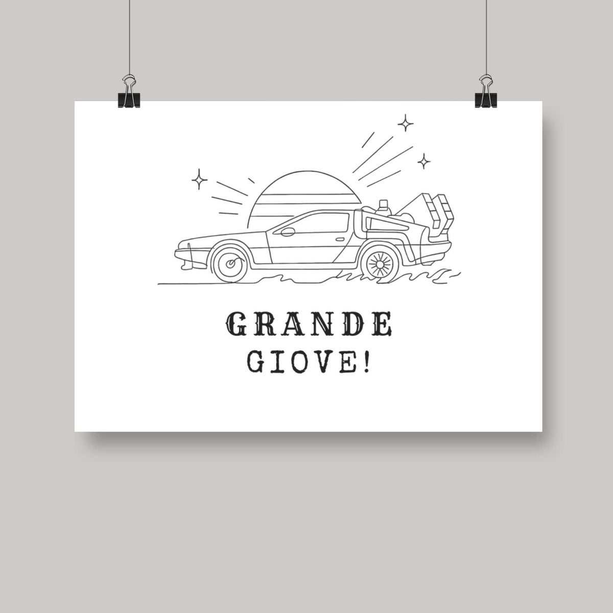 Poster Grande Giove ispirato a Ritorno al futuro