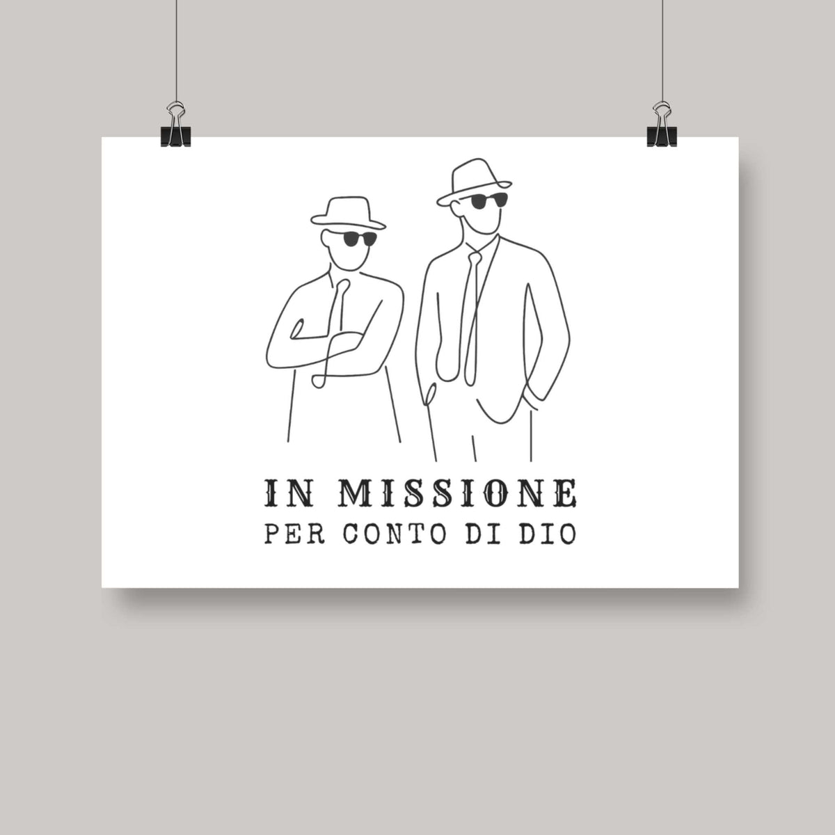 Poster The Blues Brothers con citazione cinematografica