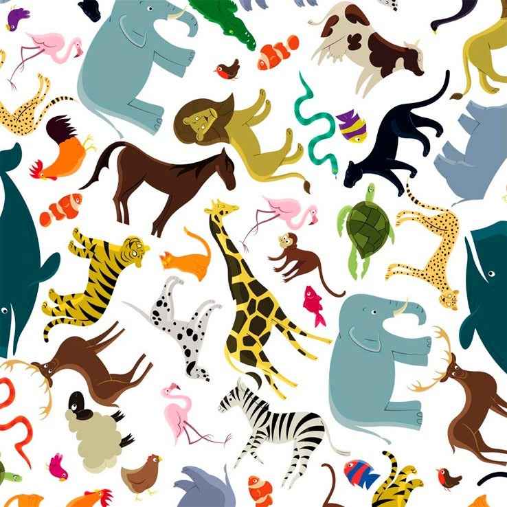 Pattern di animali sulla carta decorata ArtPapel Italy