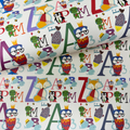 Carta decorata per bambini con animali e lettere dell’alfabeto
