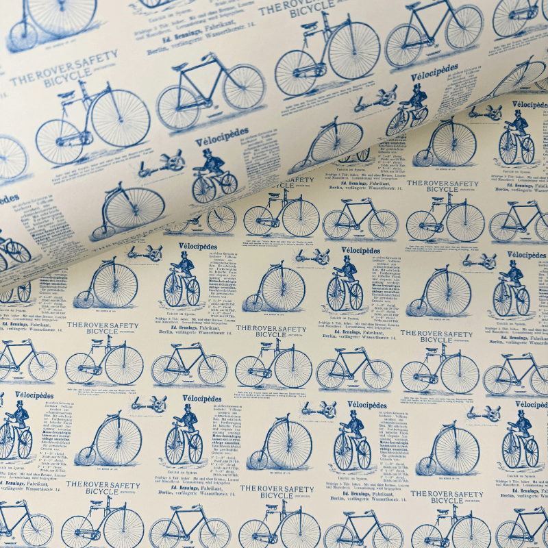 Carta decorata biciclette vintage 70 x 100 cm