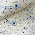Carta decorata botanica con fiori blu