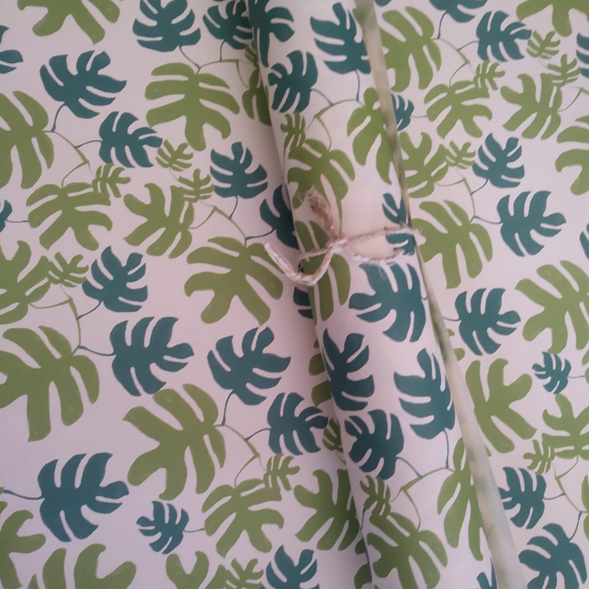 Carta decorata con foglie di Monstera