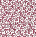 Carta decorata con fiori rosso bordeaux in stile Liberty