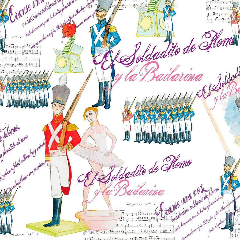 Dettaglio del motivo Soldatino di Piombo e Ballerina