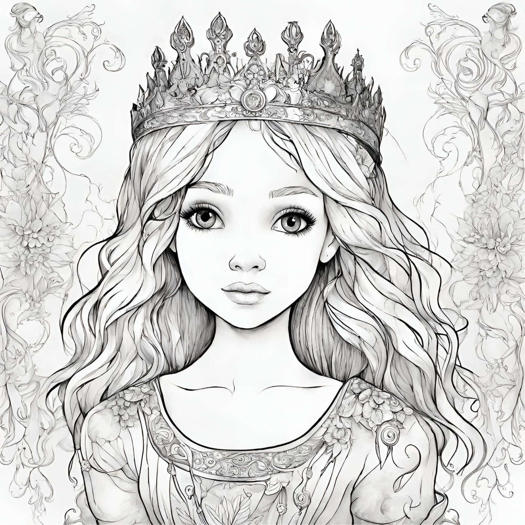 disegno-principessa-corona-da-colorare