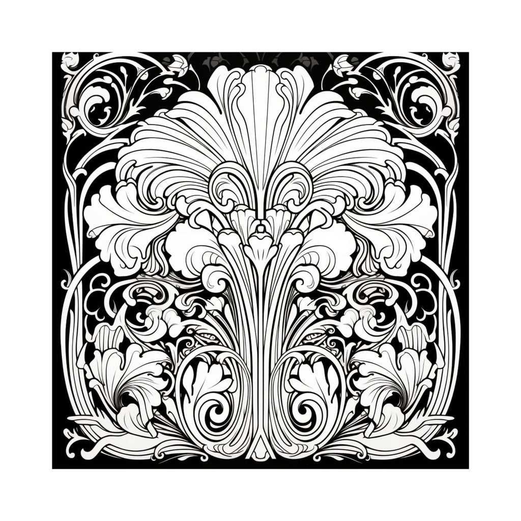 motivo-floreale-art-nouveau-da-colorare