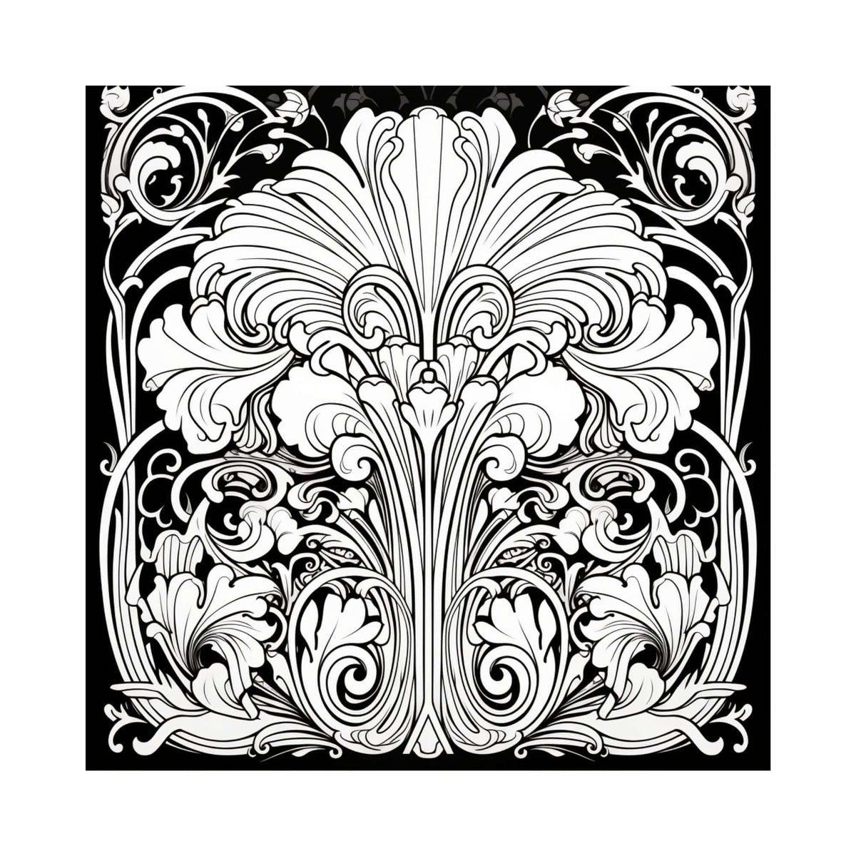 motivo-floreale-art-nouveau-da-colorare