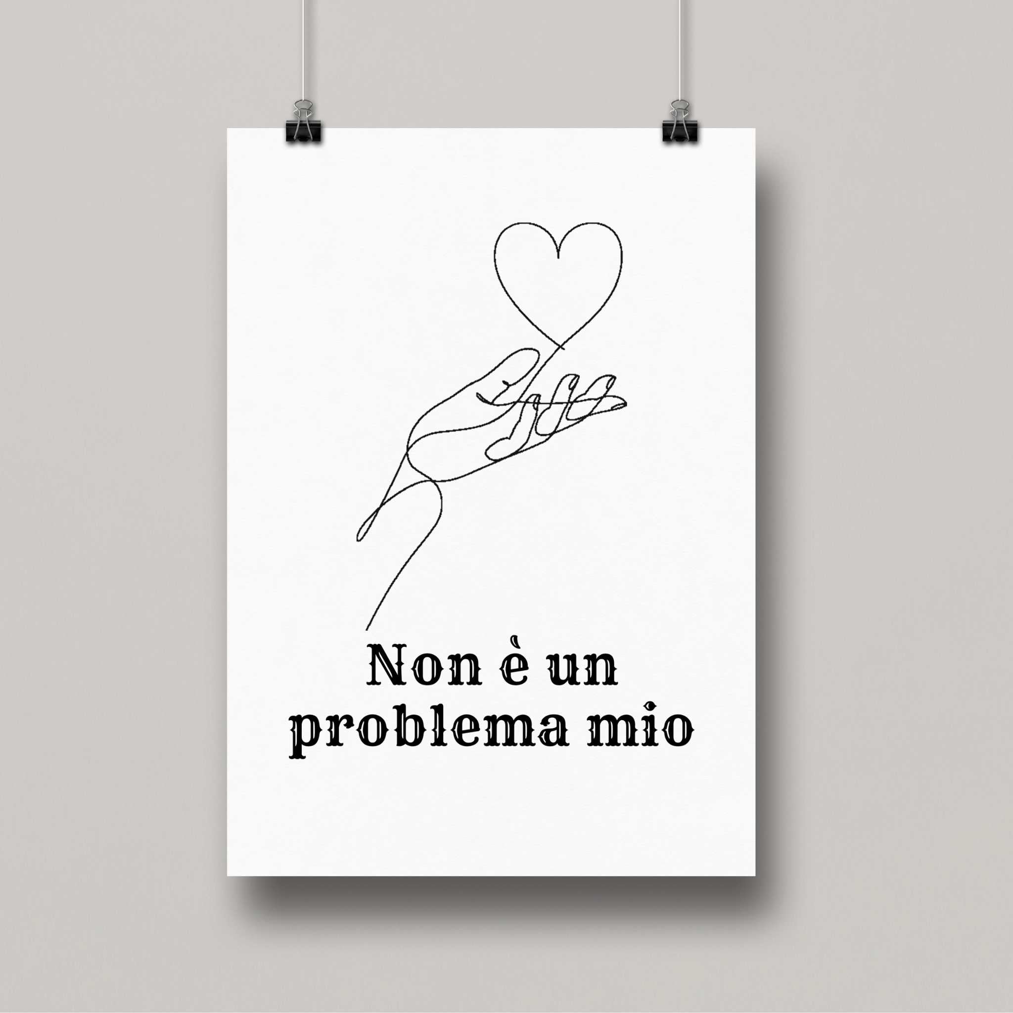 Poster ironico A5 Non è un problema mio