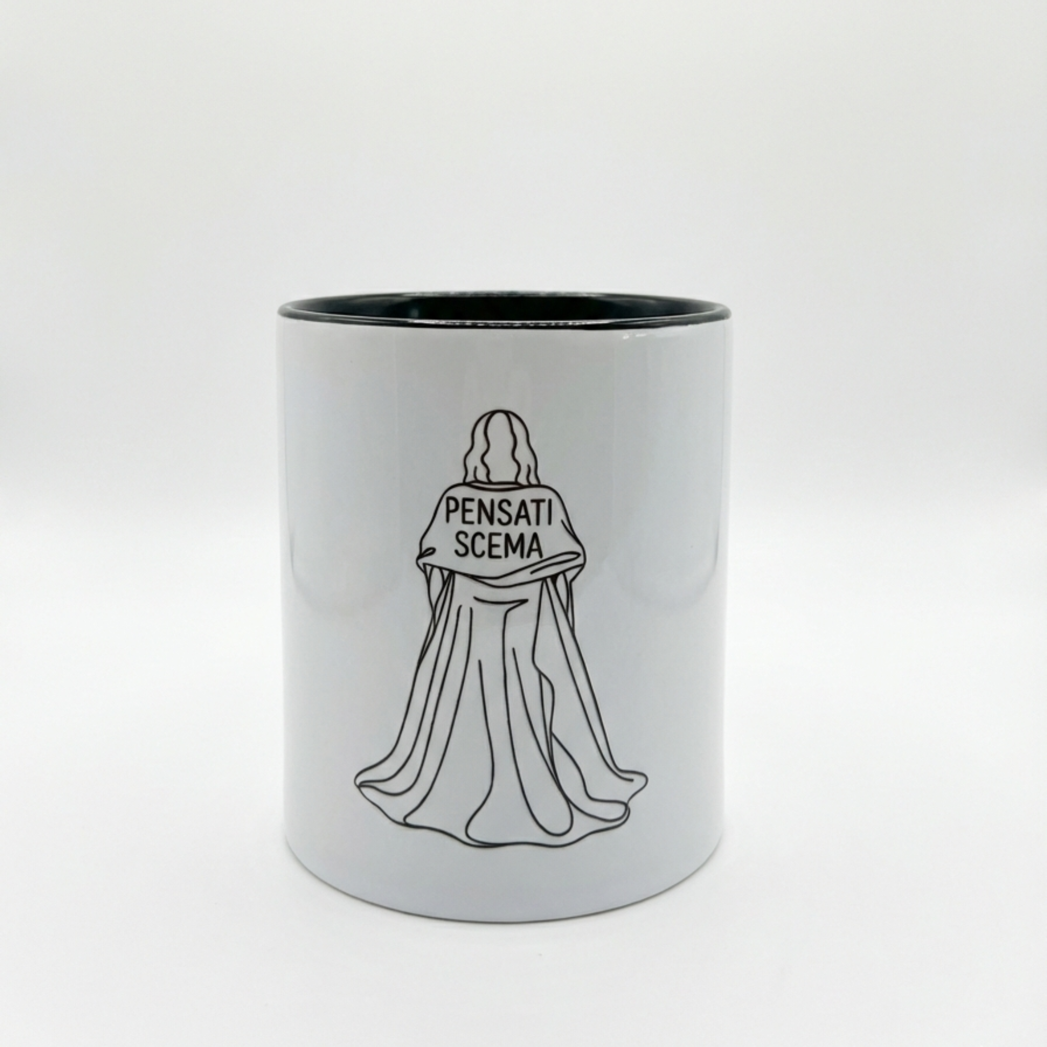 Tazza Pensati scema - bordo nero